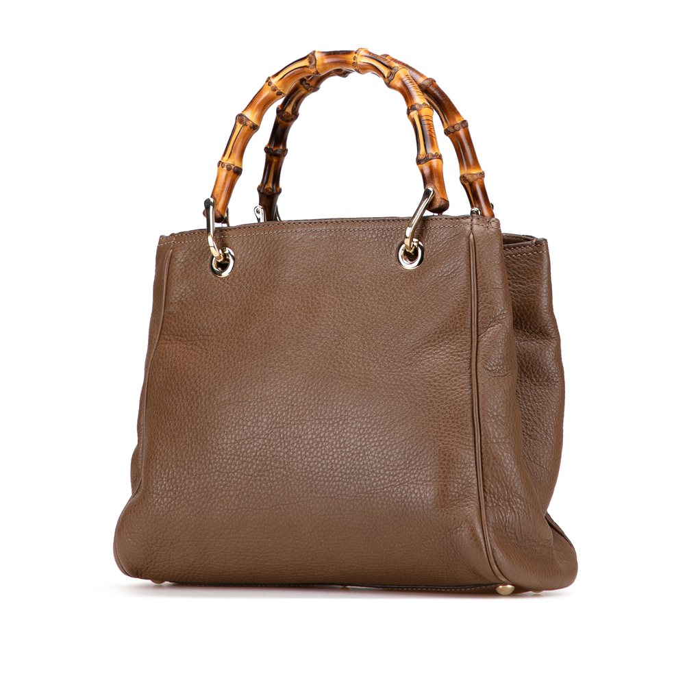 Pre-Loved Gucci Small Calfskin Bamboo Shopper Satchel - Picture 2 of 10